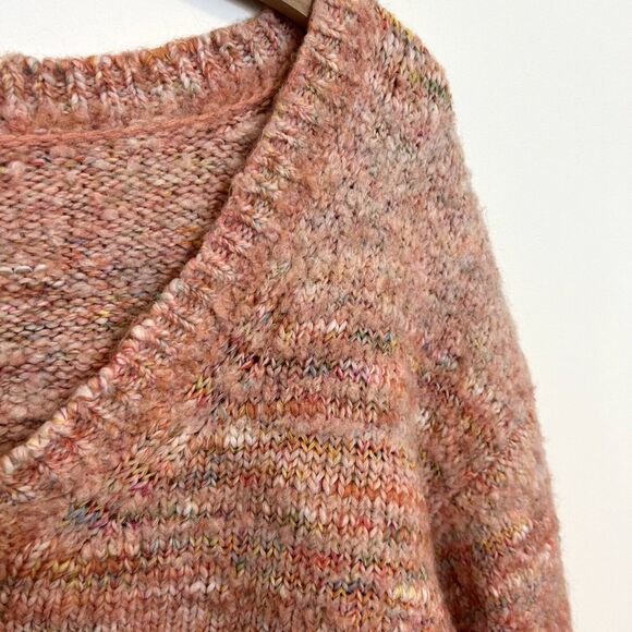 J.crew Long Sleeve Pullover Puff-sleeve V-neck Sweater Size Medium Wool Alpaca - Picture 6 of 16